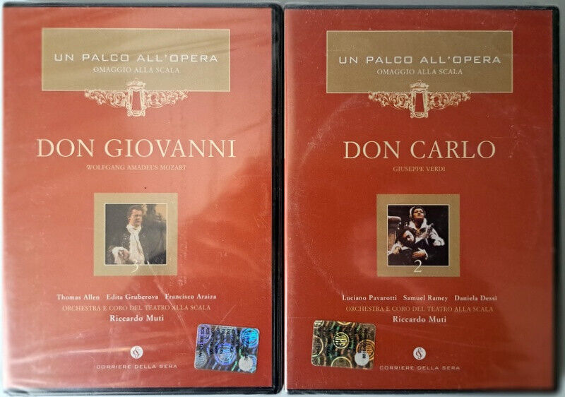 Dvd  Don Carlo e Don Giovanni - Riccardo Muti - Teatro alla Scala - CDS