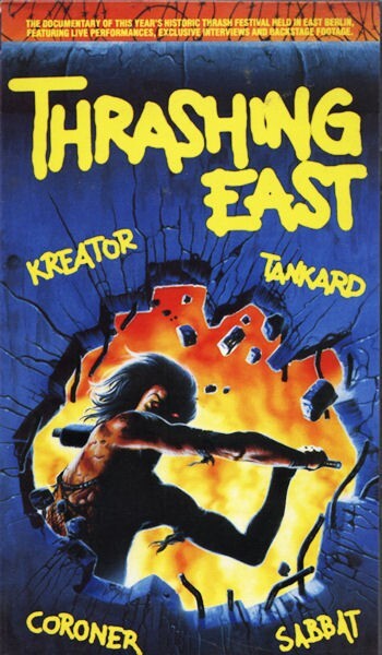 Various – Thrashing East (Kreator,Tankard,Sabbat,Coroner)- VHS,PAL,NEW,NO SEALED