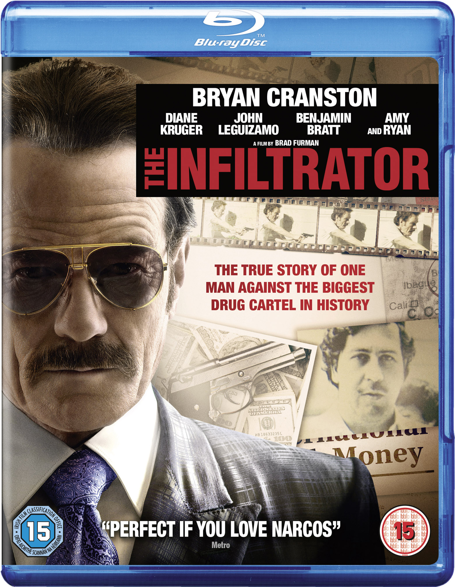 The Infiltrator (Blu-ray) Amy Ryan Benjamin Bratt Bryan Cranston Diane Kruger