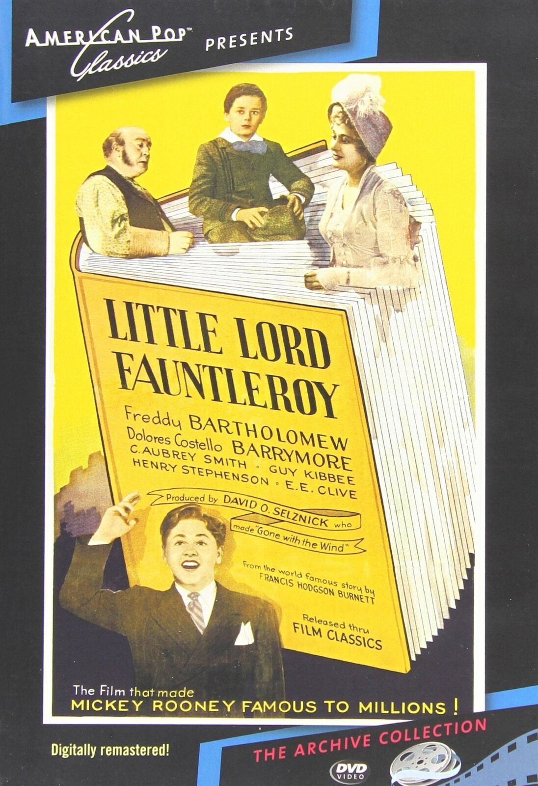 Little Lord Fauntleroy (DVD) Freddie Bartholomew Mickey Rooney Dolores Costello