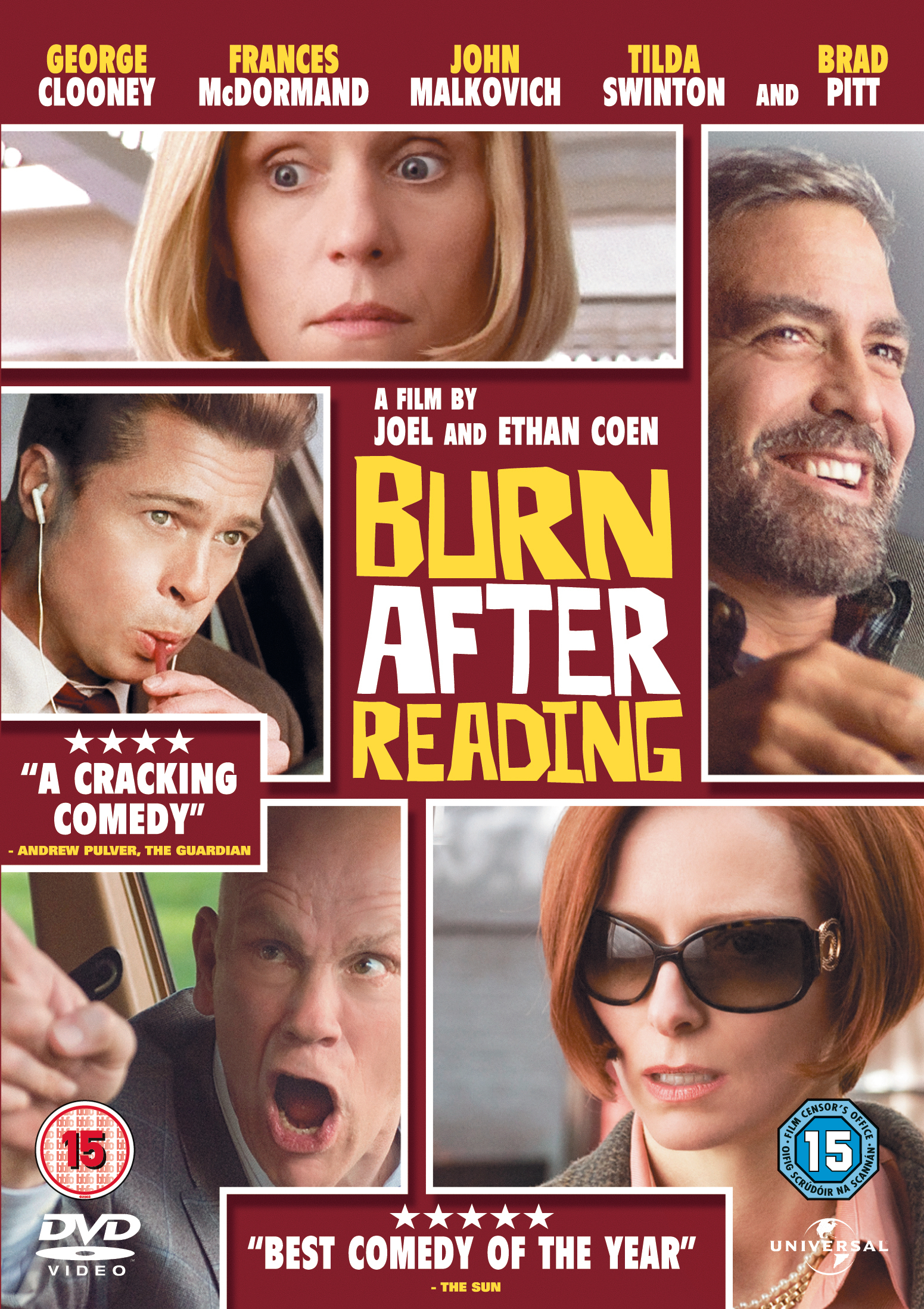 Burn After Reading (DVD) Kevin Sussman David Rasche Elizabeth Marvel Olek Krupa