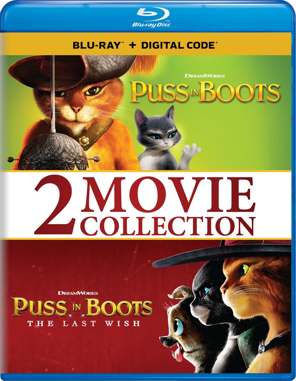 Puss in Boots 2-Movie Collection (Blu-Ray + DVD + Digital) (Blu-ray) Salma Hayek