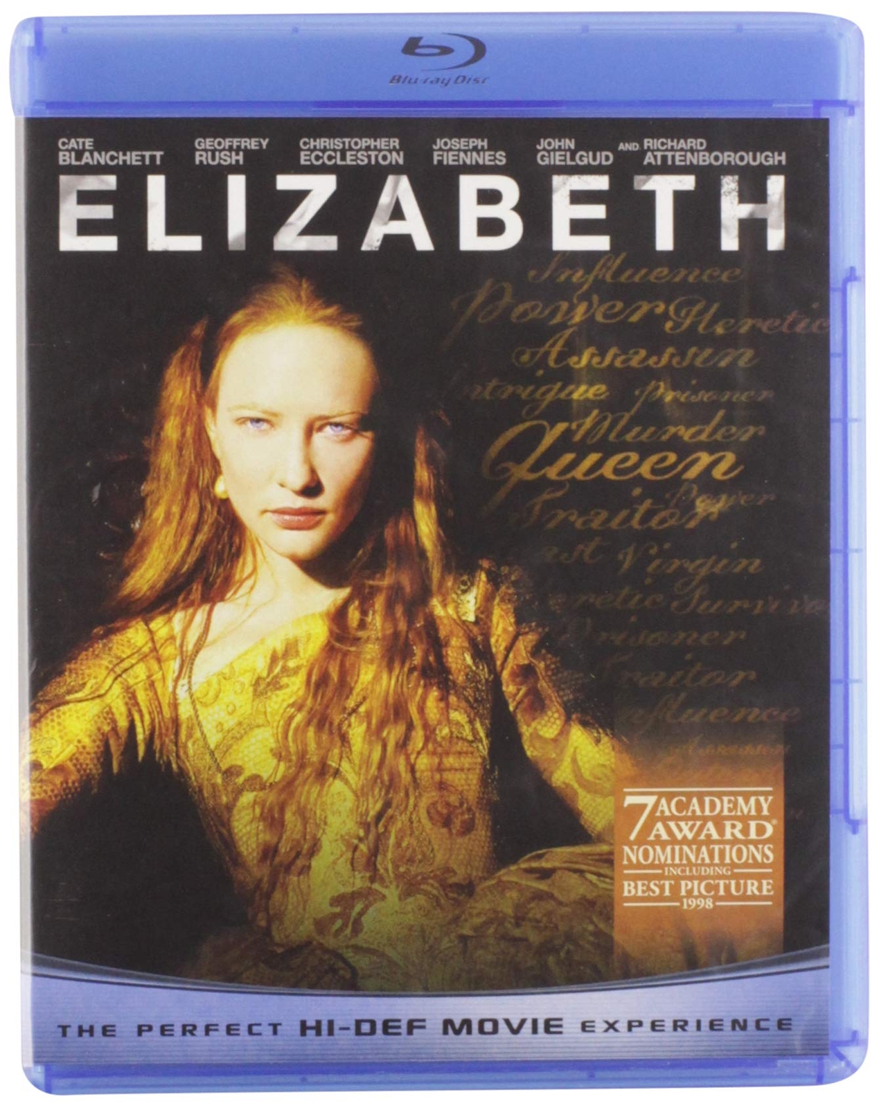 Elizabeth (Blu-ray) Cate Blanchett Geoffrey Rush Christopher Eccleston