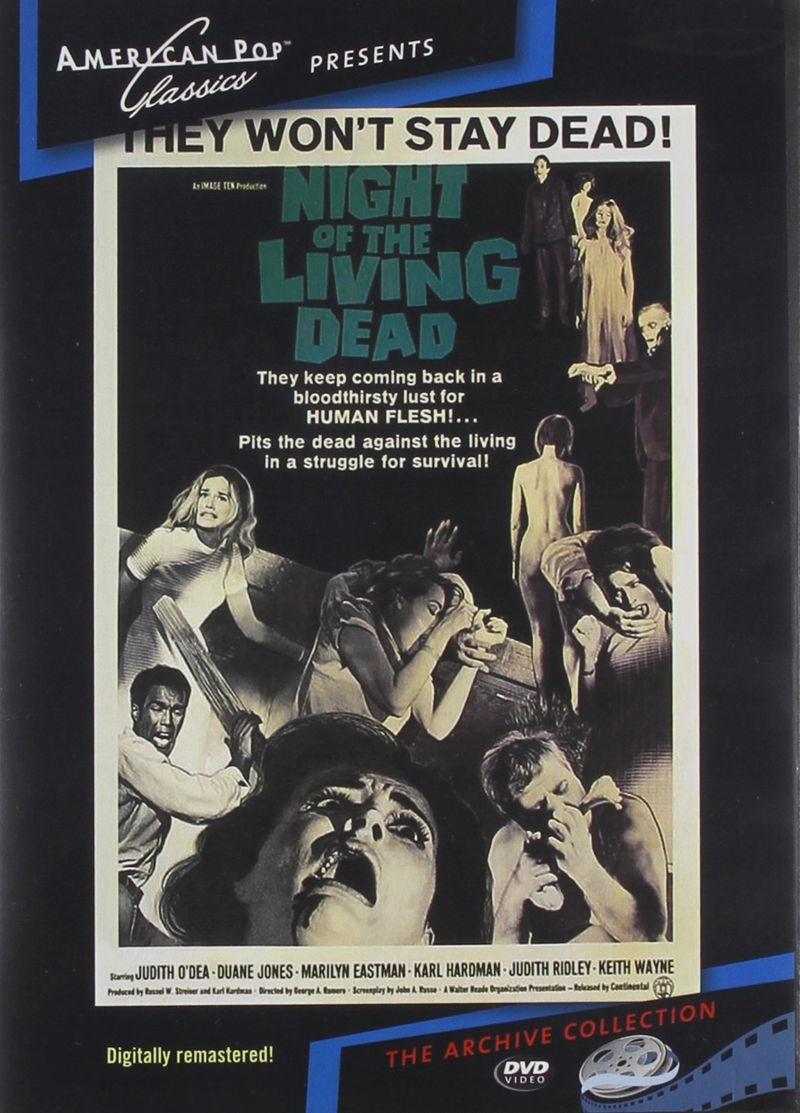 Night of the Living Dead (DVD) Duane Jones Judith O'Dea Karl Hardman Keith Wayne