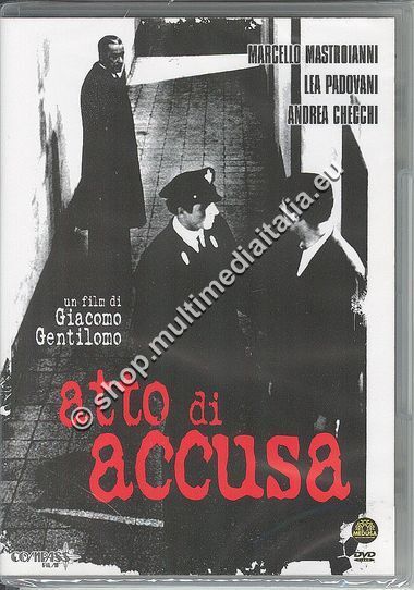 ATTO DI ACCUSA (1950) Marcello Mastroianni DVD NUOVO