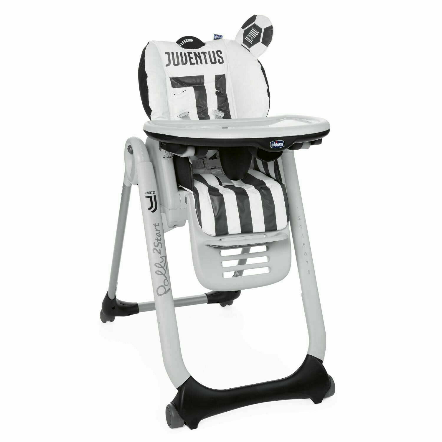 CHICCO Polly 2 Start - Juventus seggiolone pappa 4 ruote