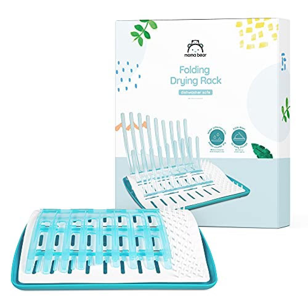 Marchio Amazon - Mama Bear, scolapiatti ripiegabile, Blu - NUOVO