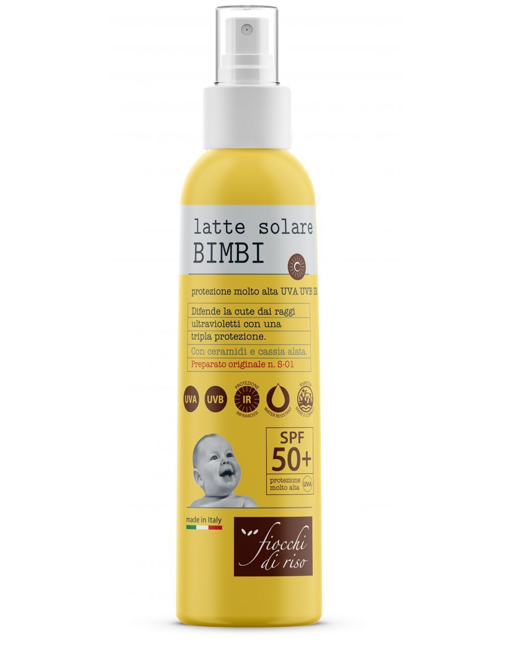 Latte Solare Bimbi 50+ Fiocchi Di Riso 140ml