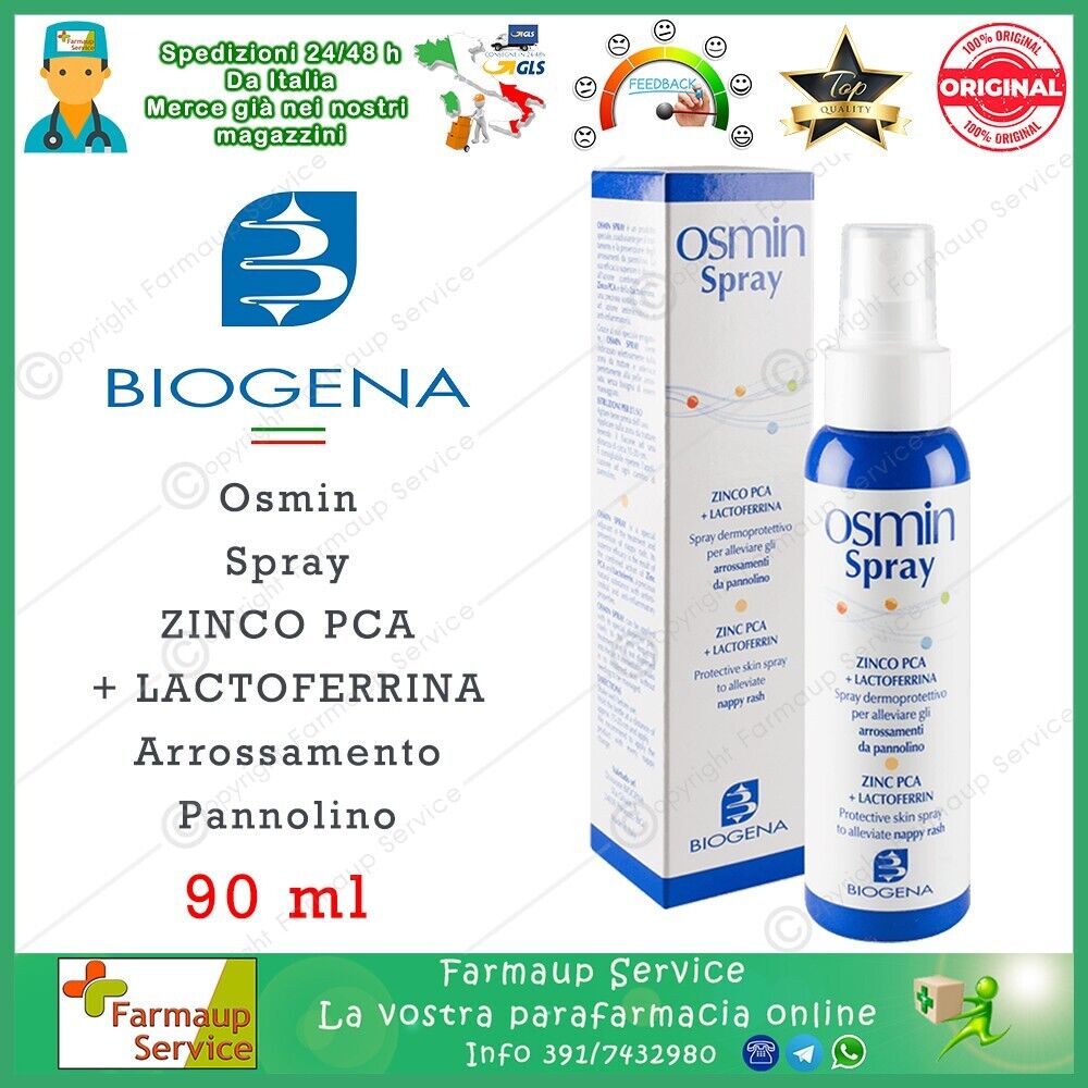 Osmin Spray Zinco Dermoprotettivo Arrossamenti Bambini Pannolino Neonato Bambino