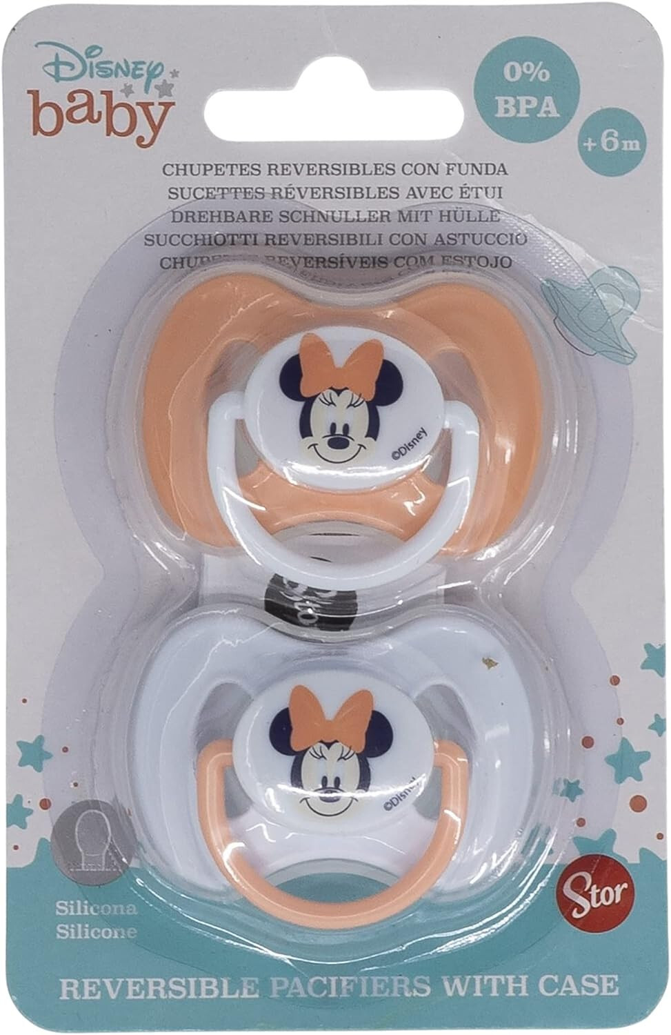 Disney Bambino Minnie Mouse Ciuccio (Ciuccio) Pacco Doppio