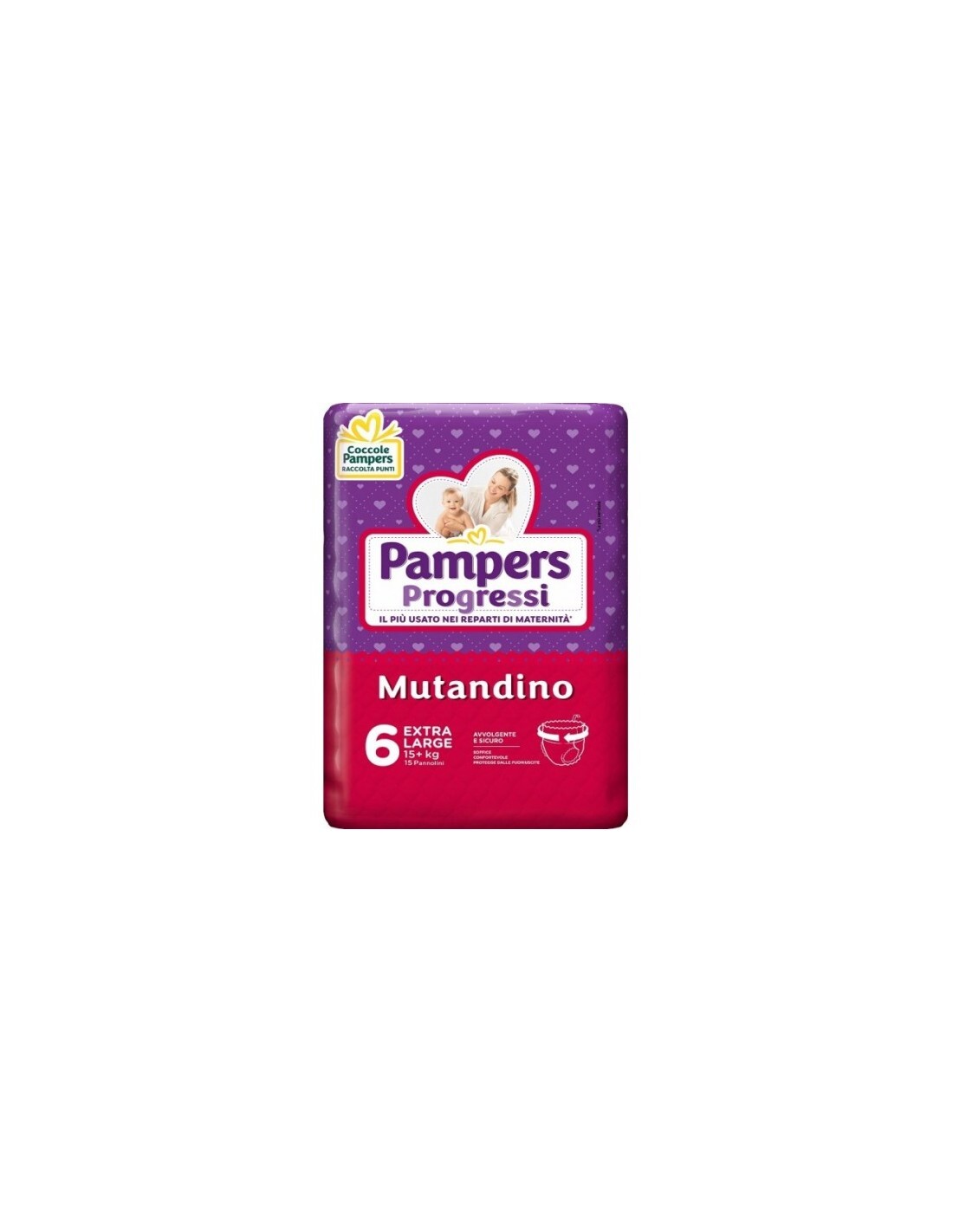 Pampers Progressi Mutandino Tg. 6 Extra Large 15kg+ 15pz