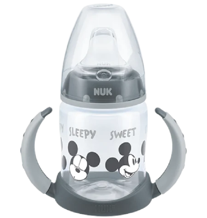 Nuk First Choice Tazza Bevimpara Disney Topolino in Siliconel 6-18ml 150m Grigio