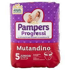 ⬆️✔️PANNOLINI PAMPERS PROGRESSI JUNIOR 17 PZ  mutandino ✔️