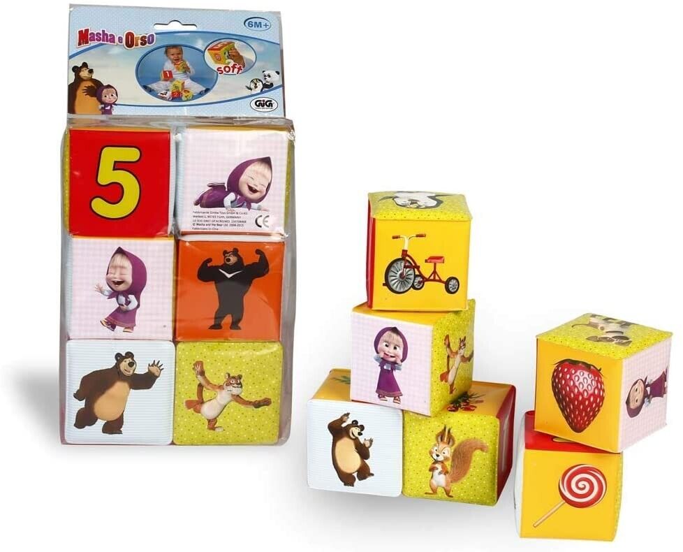 Giochi Preziosi G02403 Masha e Orso Cubi Morbidi