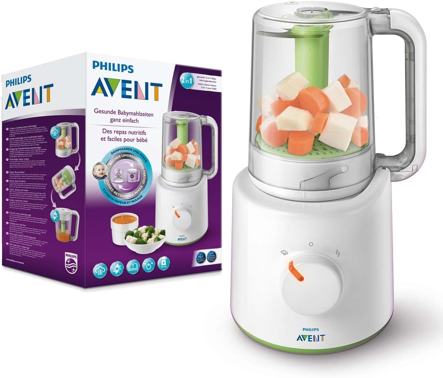 Philips Avent SCF870/20 EasyPappa Cuocipappa Multifunzione Cuoce a Vapore NUOVO