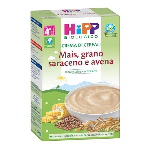 Hipp Crema di Cereali Mais, Saraceno, Avena 200gr