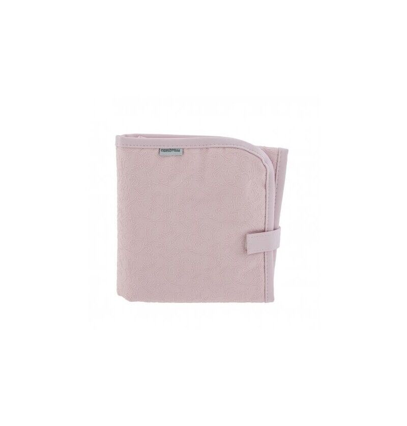 Cambrass Fasciatoio Portatile pieghevole da Viaggio in Ecopelle Rosa - Elite