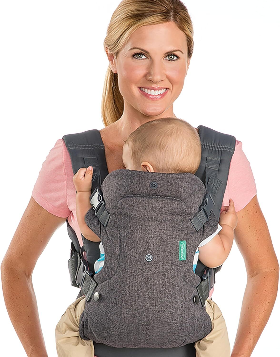 Infantino Flip Advanced 4-In-1 Marsupio Porta Bebè Convertibile - Grey
