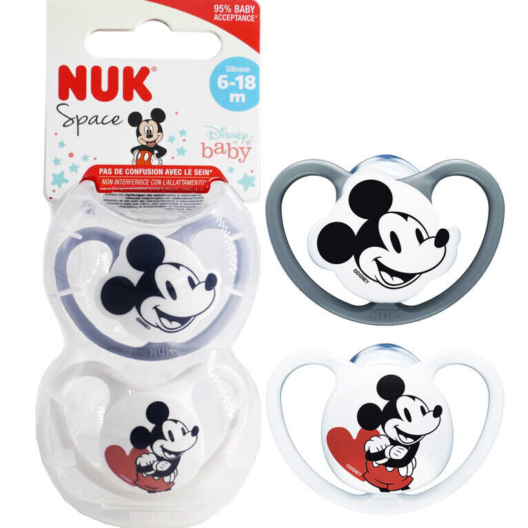 Nuk Succhietti Space Disney Baby Silicone 6-18 Mesi 2pz