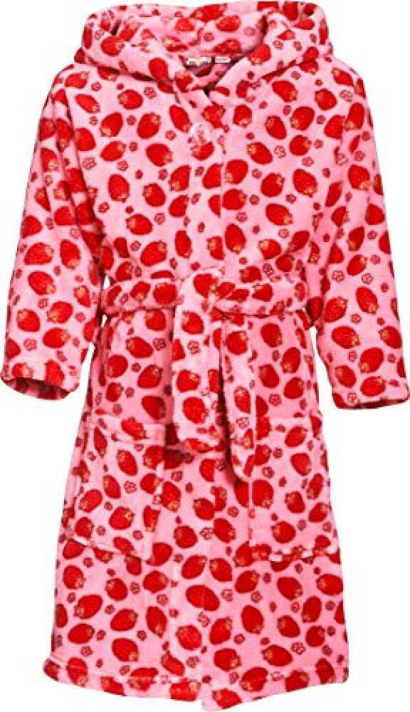 (TG. 110) Playshoes Fleece-Bademantel Erdbeeren Vestaglia, Rosa (Rosa (Original