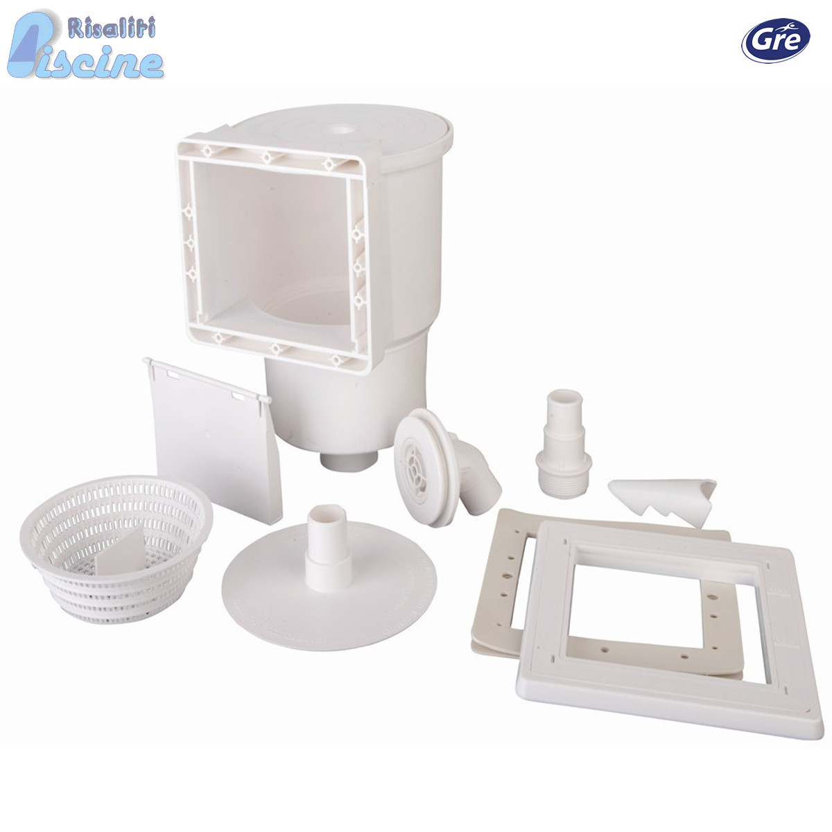 AR100 SKIMMER GRE ABS FUORI TERRA + BOCCHETTA FILTRAZIONE ACQUA PISCINE