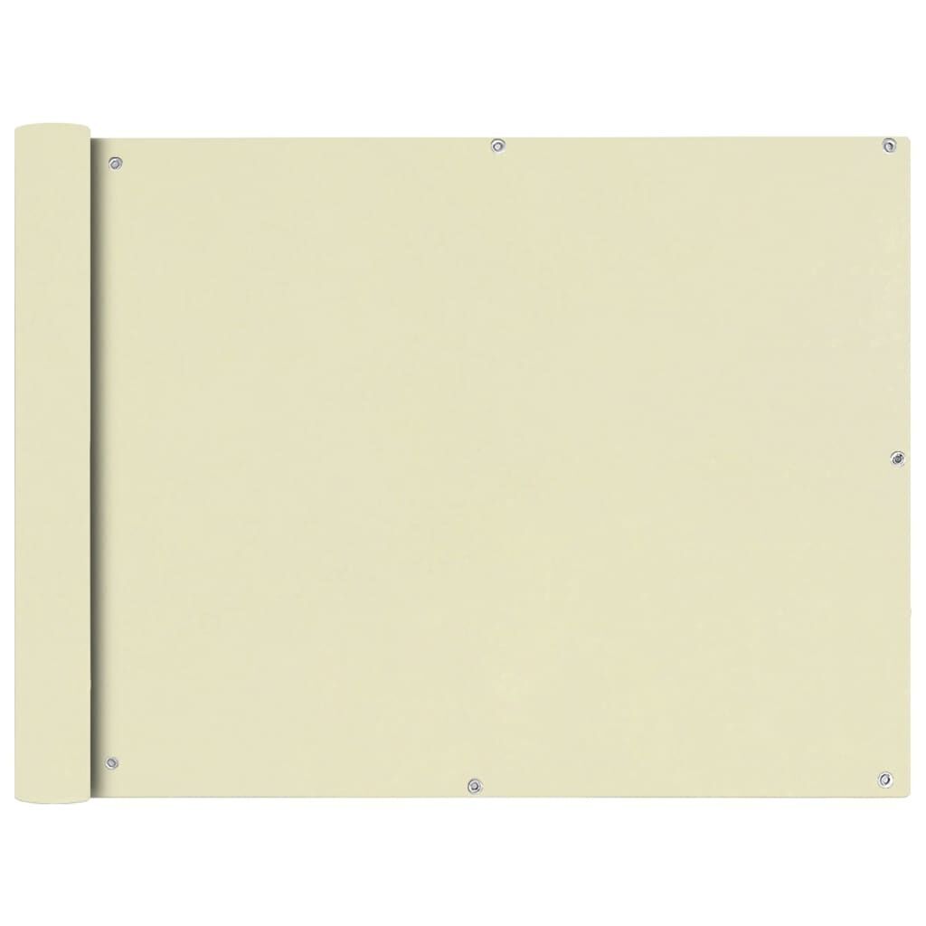 AX Paravento 90x600cm Crema Occhielli Protezione Terrazzo Schermo Balcone 42339