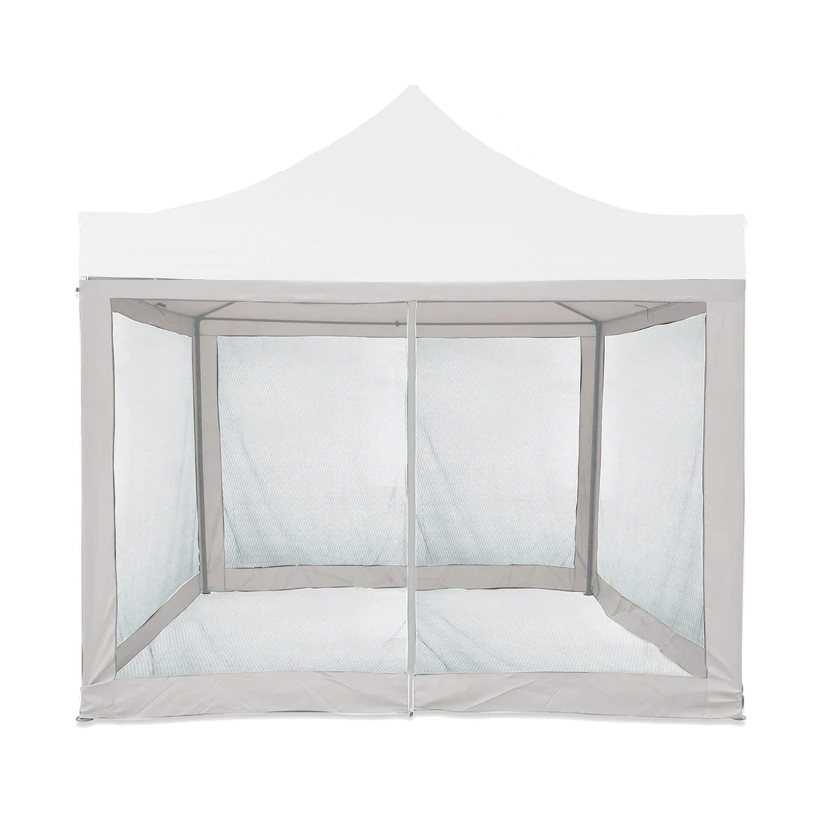 Zanzariera per Gazebo 3x3 Kapok 240x1200 cm Poliestere Bianco Da Montare
