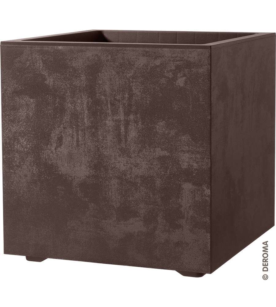 FIORIERA MILLENNIUM MARRONE - CUBO 25 CM - DEROMA