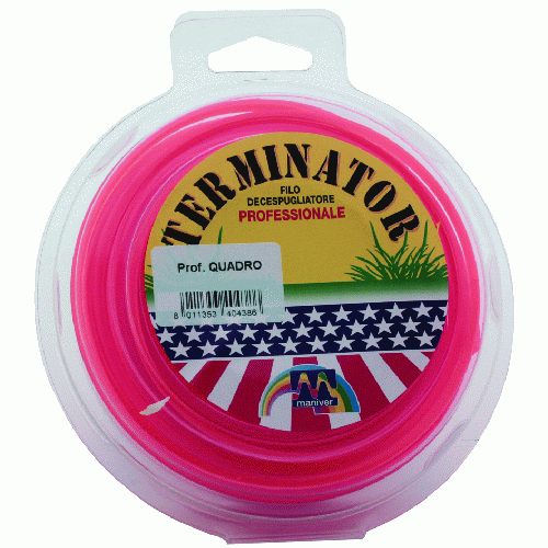 filo professionale per decespugliatore in nylon quadro da mm 2,4 lun mt 72