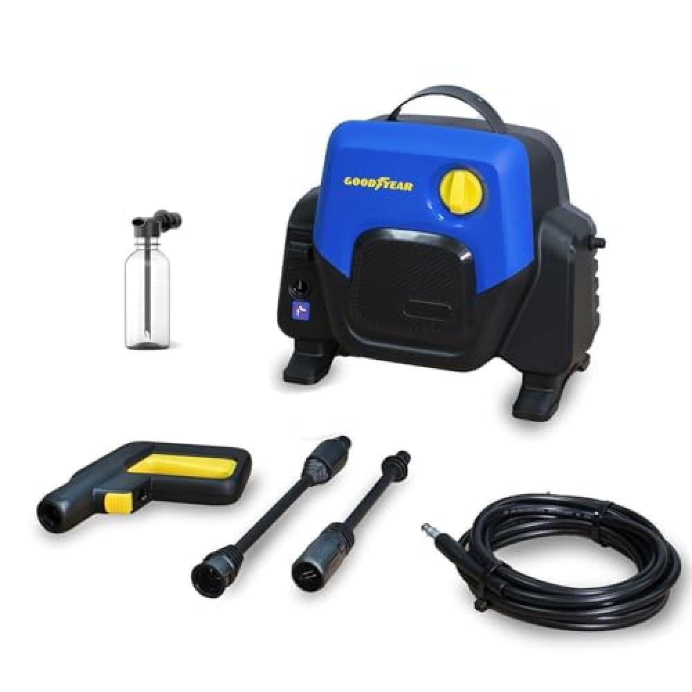 Goodyear - Compact Pressure Washer 1400W 100 Bar 4.5 l/min. Gun and Turbo Lance.