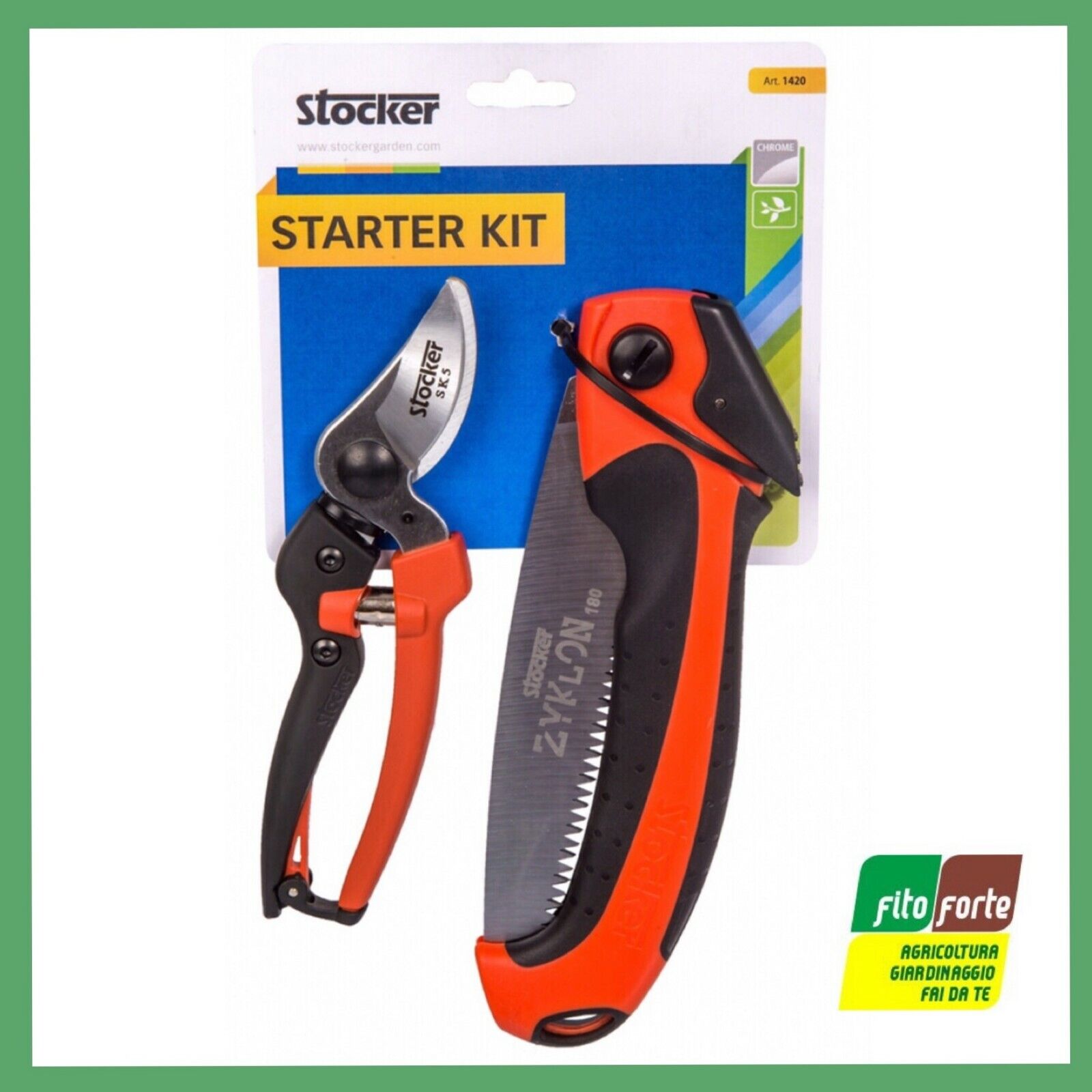 KIT POTATURA STOCKER SEGHETTO PIEGHEVOLE FORBICI GIARDINO SEGACCIO PIANTE