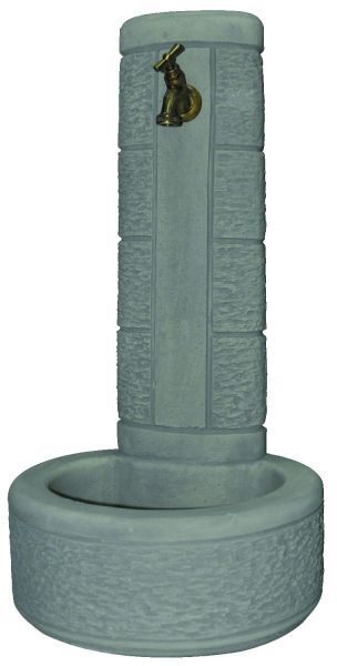 Fontana da Giardino in Pietra Aurelia 37x37xH75 cm Verde DEC531543 Decogarden