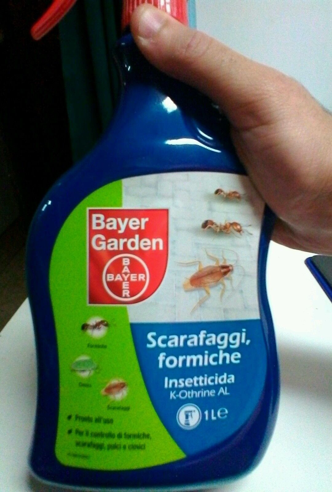 INSETTICIDA SPRAY 1LT PRONTO USO PER IL CONTROLLO DI FORMICHE, SCARAFAGGI PULCI