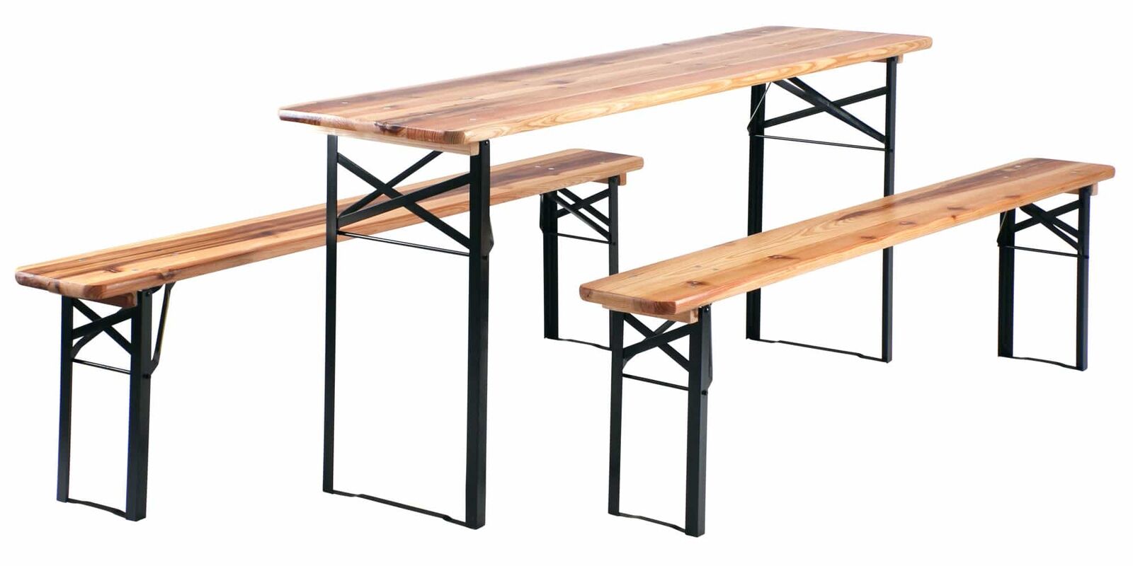 Set Birreria Tavolo e Panche Richiudibile Tavolo Giardino in Legno Panca Esterno