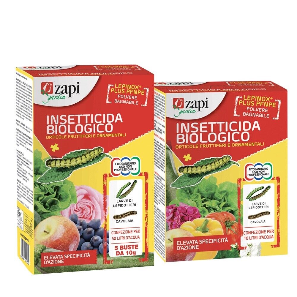 INSETTICIDA BIOLOGICO ORTICOLE FRUTTIFERI ZAPI 5 BUSTE DA 10G