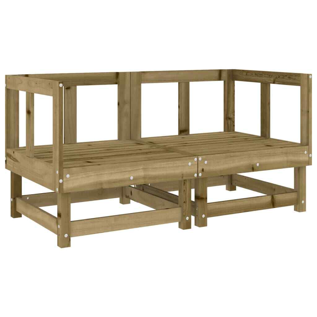AX Soggiorno 2 Divani 61x61x62cm Terrazza Giardino Marrone Seduta MC110Kg 825400