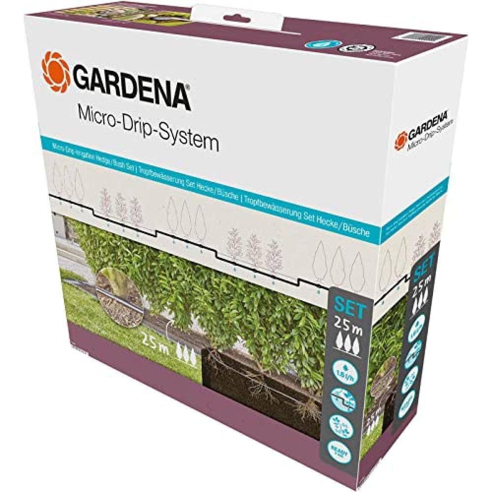 (TG. (25 m)) Gardena Micro-Drip-System Set per irrigazione a goccia siepi/arbust
