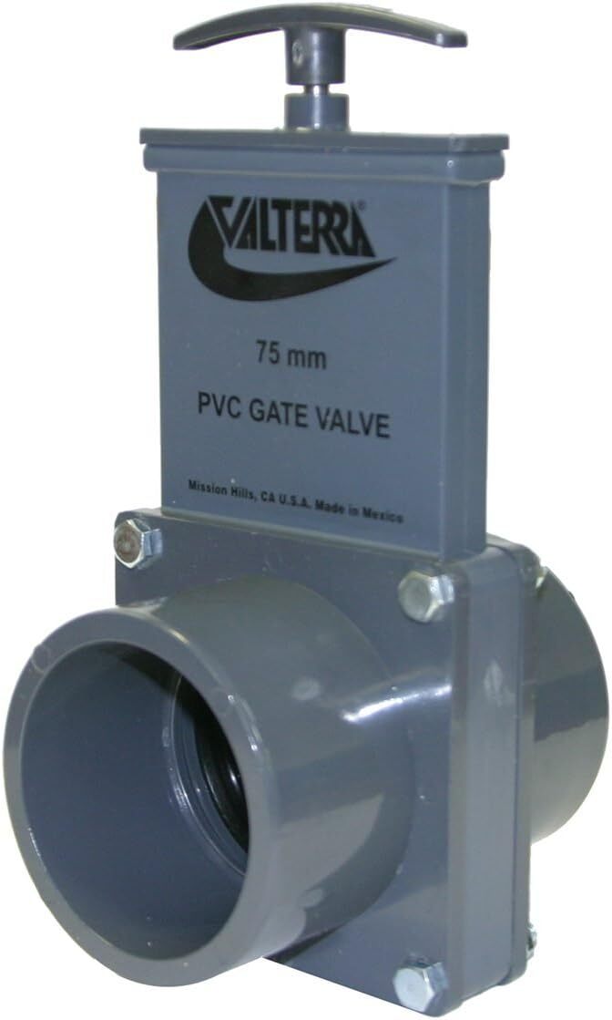 Valvola a strappo con alberino in acciaio inox, manicotto adesivo 2x, Ø 75 mm