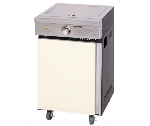 Luxury Van Fornello laterale a gas in inox per barbecue con 1 bruciatore carrell