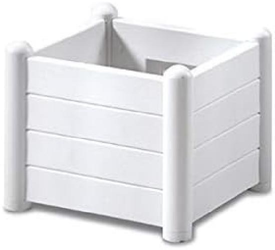 Vaso Fioriera quadrata modulabile  43 x 43 x h35 bianca arredo giardino terrazzo