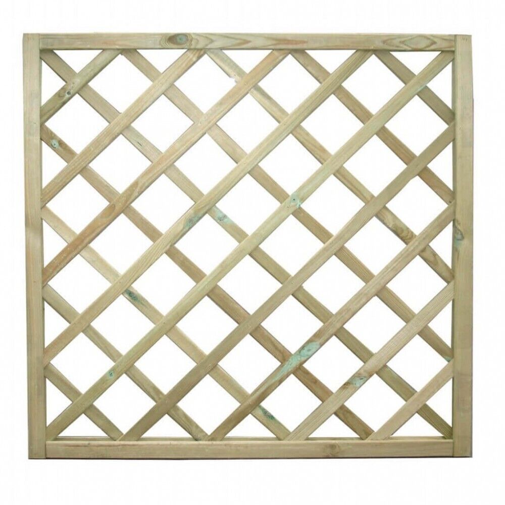Grigliato in Legno Pannello Pino Impregnato 90 x 90 h cm DecHome