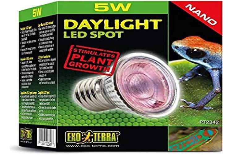 Exo Terra Daylight   Faretto LED Nano, per uso in Exo Terra Reptile Dome Nano, 5