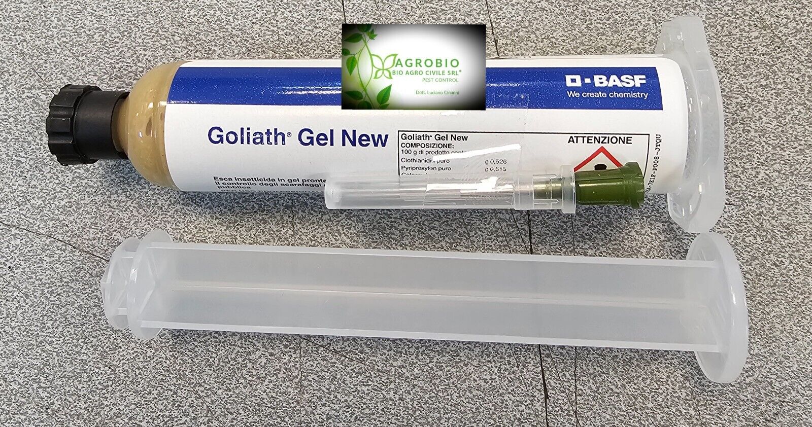 GOLIATH GEL NEW 30 GR ELIMINA TUTTI I TIPI DI SCARAFAGGI BASF ITALIA PROFESSION.