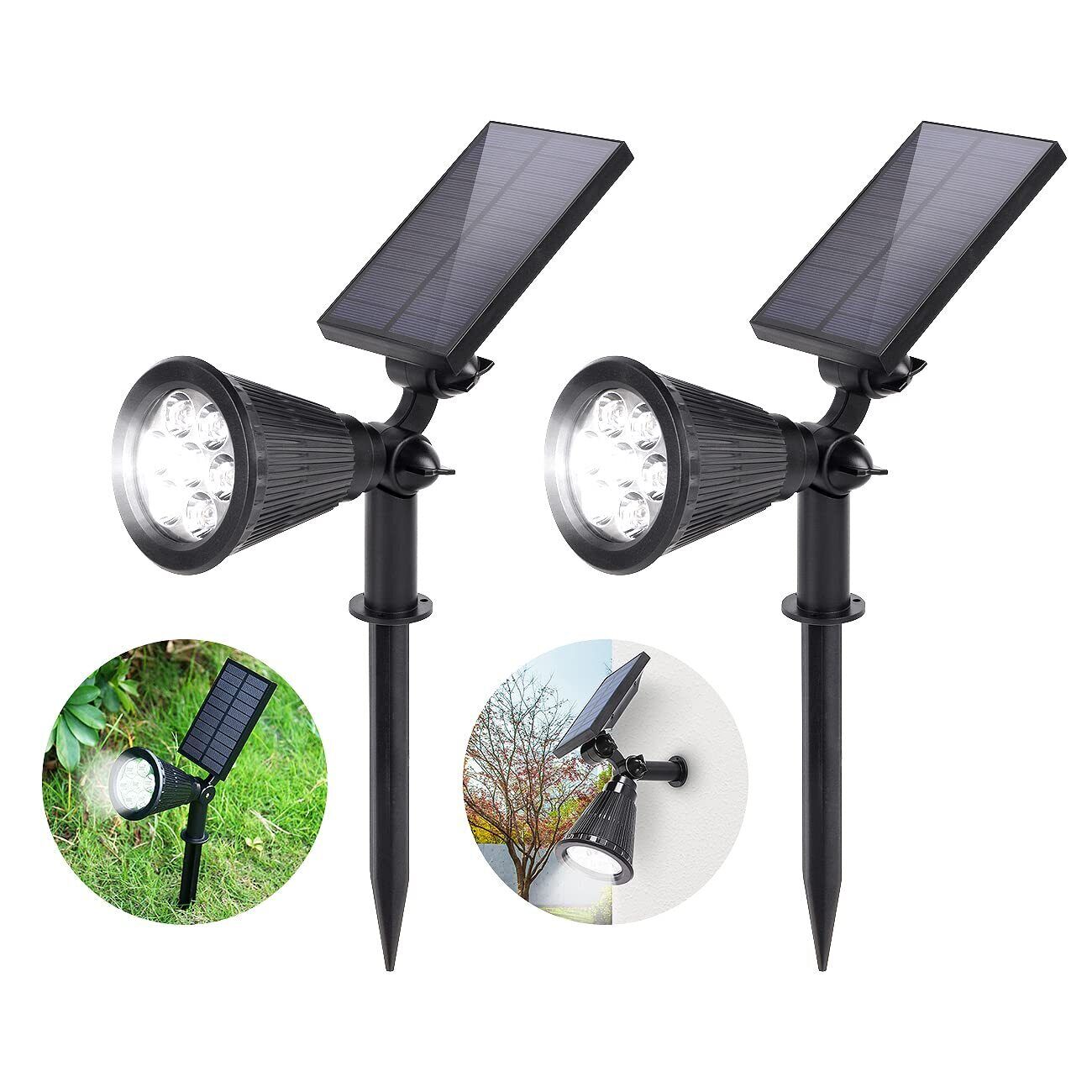 SALCAR Luci Solari da Esterno, 7 LED Lampade Solari da Giardino, (f5Q)