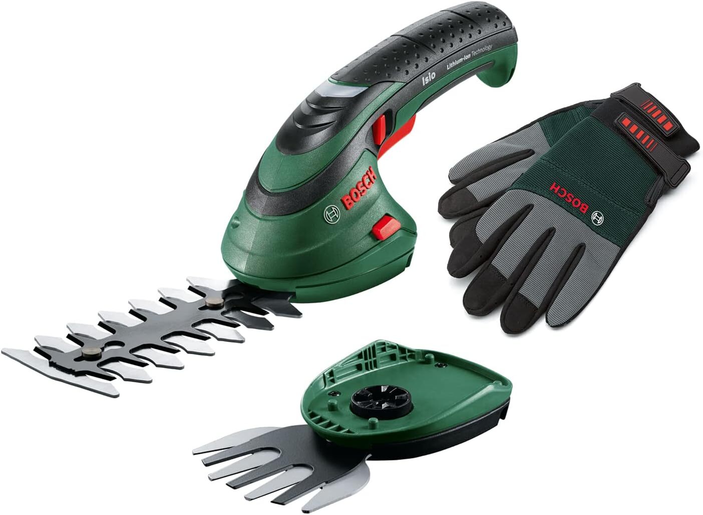 Bosch Set forbici per erba a batteria ISIO (3,6 Volt, lunghezza lama 12 cm,...