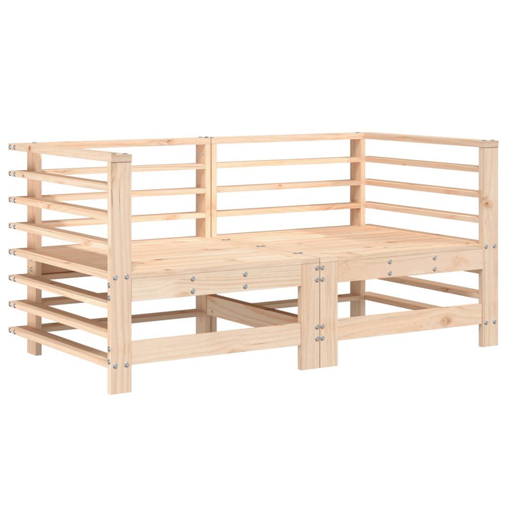 AX Soggiorno 2 Divani 63.5x63.5x60cm Doghe Terrazza Giardino Rustico Tè 825632