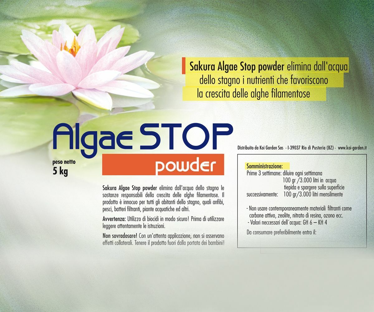 Antialghe laghetto Sakura Algae STOP Powder 5 kg