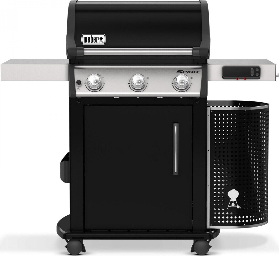 WEBER Barbecue a Gas Piastra Ghisa BBQ Coperchio Ruote Nero EPX-315 GBS Spirit