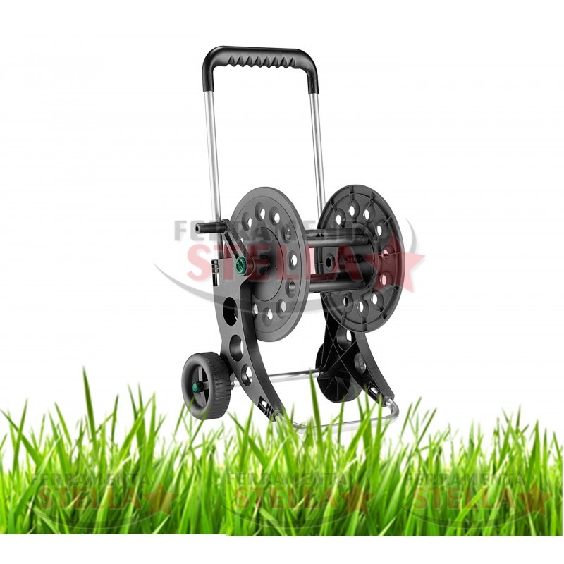 CARRELLO AVVOLGITUBO IN RESINA/ALLUMINIO CON RUOTE MAX 50/60 MT DA 1/2" IRRIGAZ