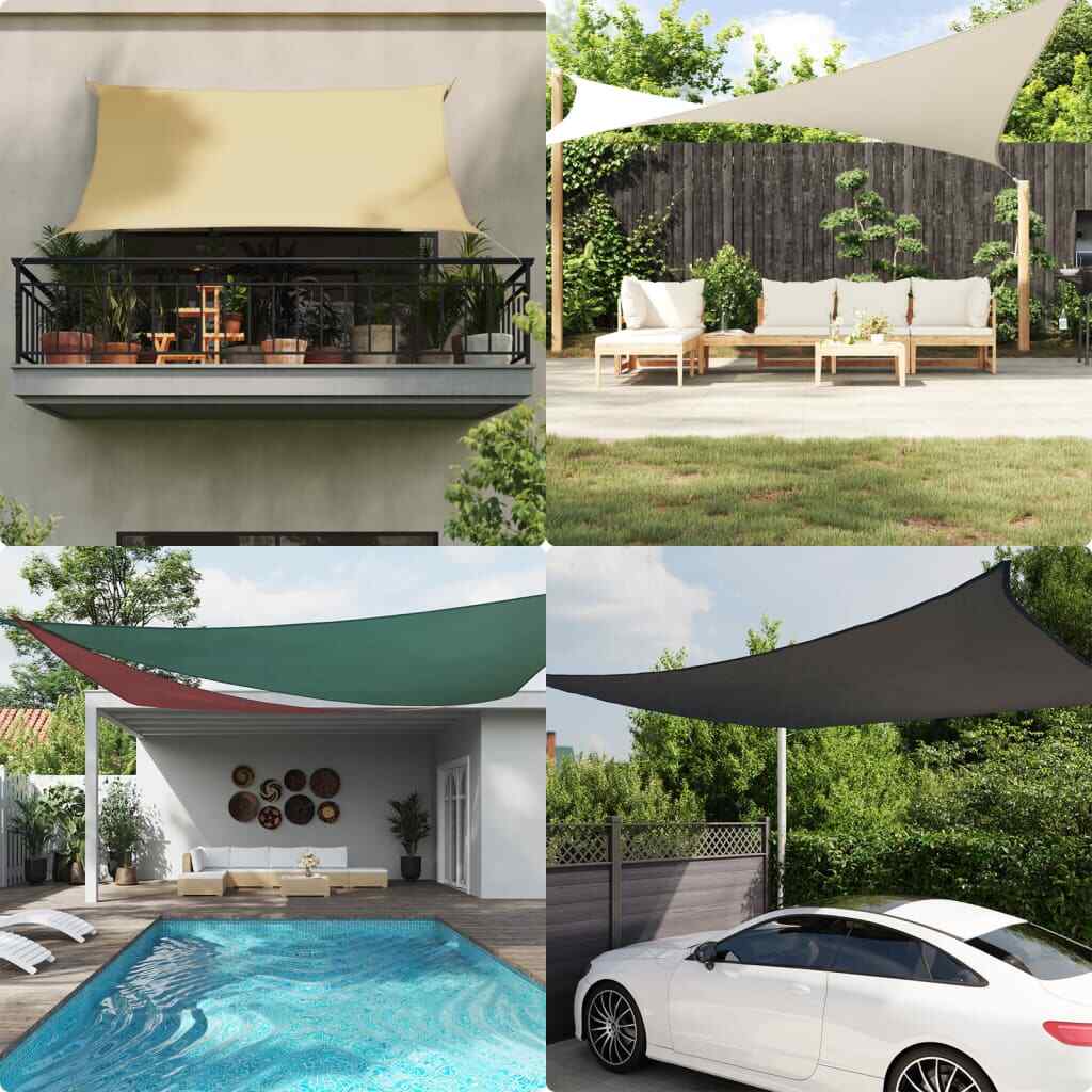 42307 Sunshade Sail Oxford Fabric Square 3,6x3,6 m Terracotta